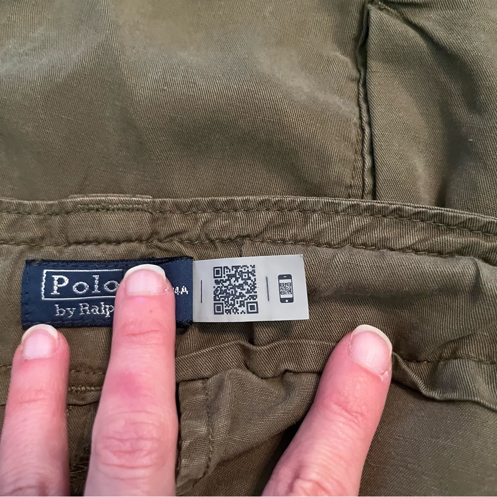 POLO RALPH LAUREN Runway Line Linen Blend Twill Cargo Pant in Army Green Sz 6 - Picture 7 of 14